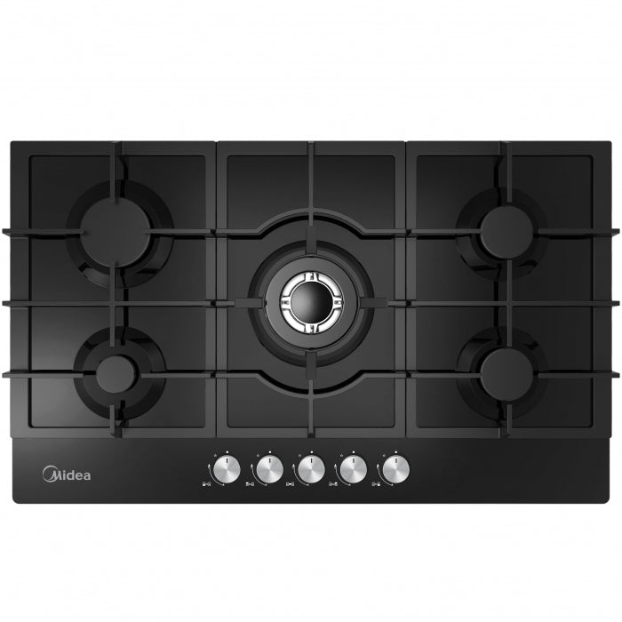 Midea Black Gas Built-in 5 Burners 90 cm