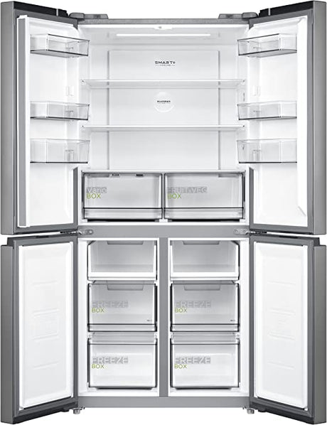 Midea Refrigerator Top Mount 4 doors Blue Steel 490L