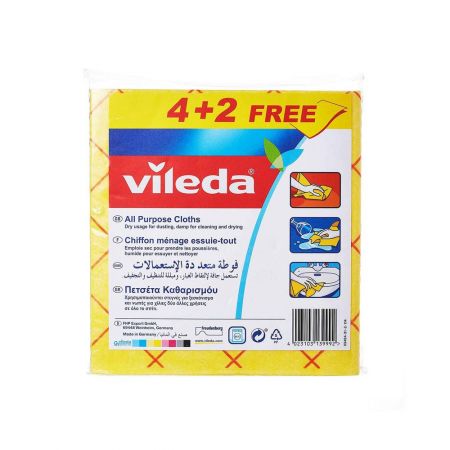 Vileda All Purpose Cloth Family Pack, 4+2 Free