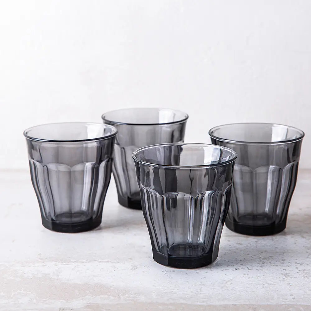 Duralex Set of 4 Picardie Grey Tumbler 25 cl