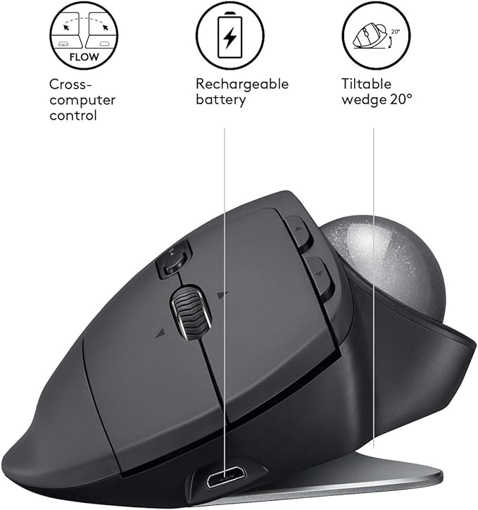 Logitech MX ERGO Advanced Wireless Trackball Mouse