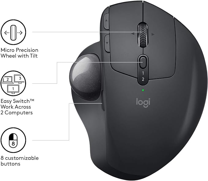 Logitech MX ERGO Advanced Wireless Trackball Mouse