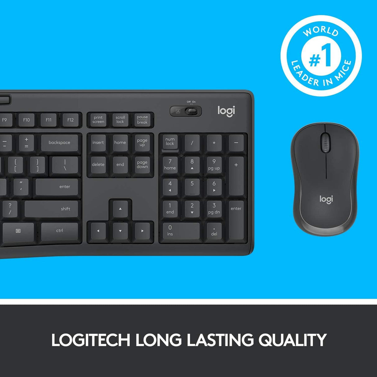 Logitech MK295 Silent Wireless Keyboard Mouse Combo