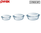 Pyrex Casserole Set Of 3 Round