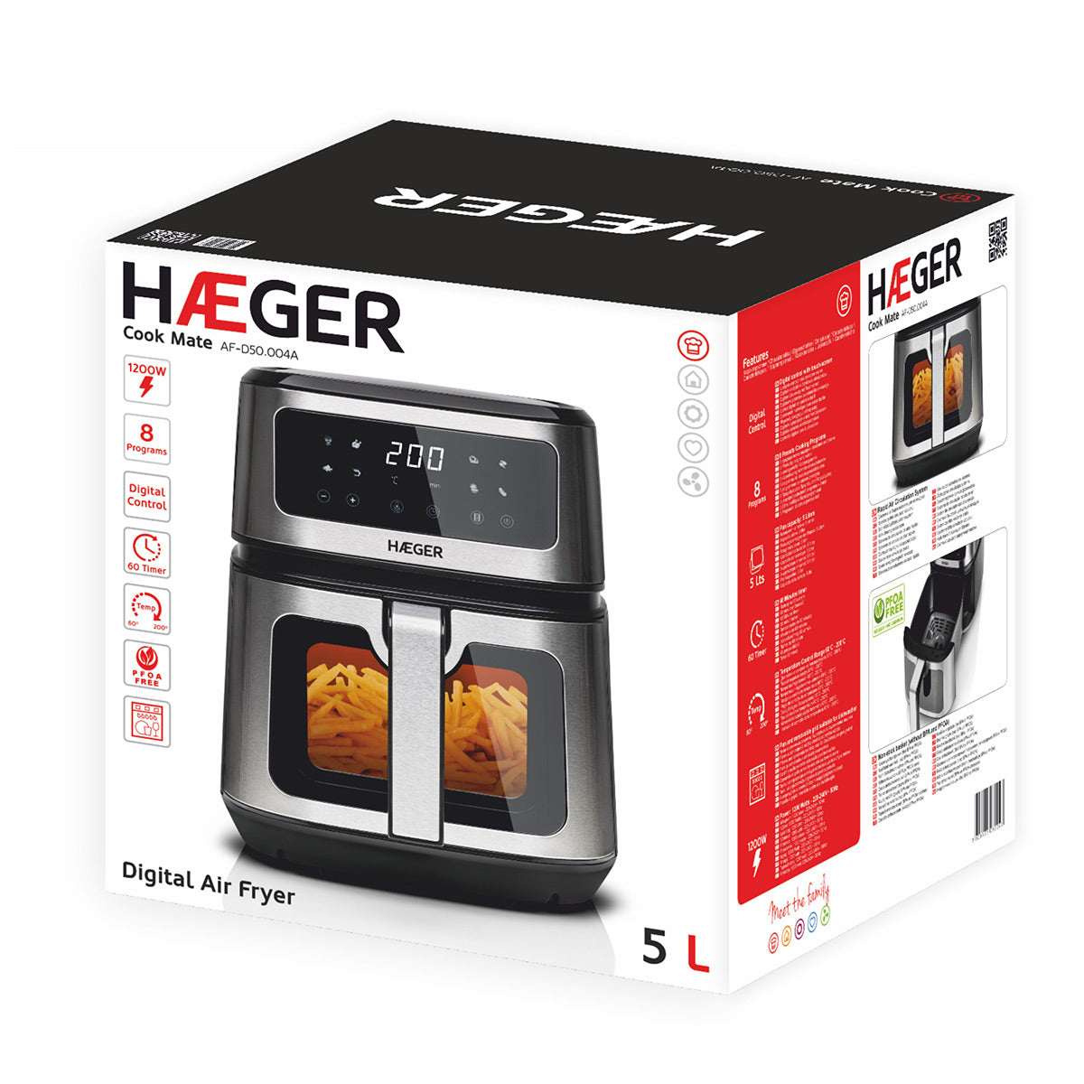 HAEGER Cook Mate Digital air fryer  5 L