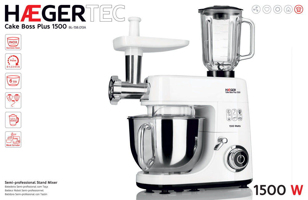 HAEGER Stand Mixer CAKE BOSS PLUS  1500W