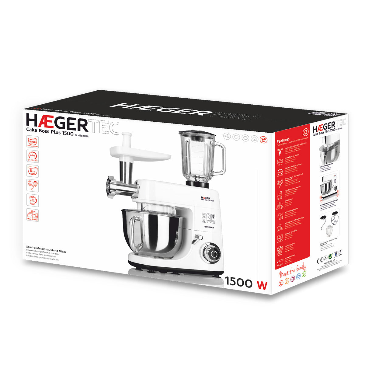 HAEGER Stand Mixer CAKE BOSS PLUS  1500W