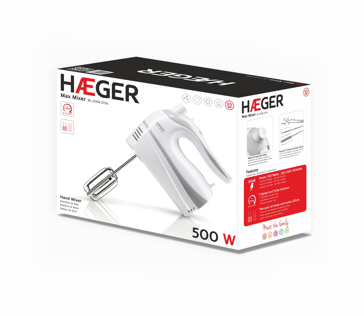 HAEGER Hand Mixer 500W