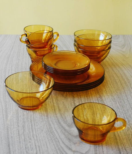 Duralex Set of 6 Amber Soup Plate 23 cm