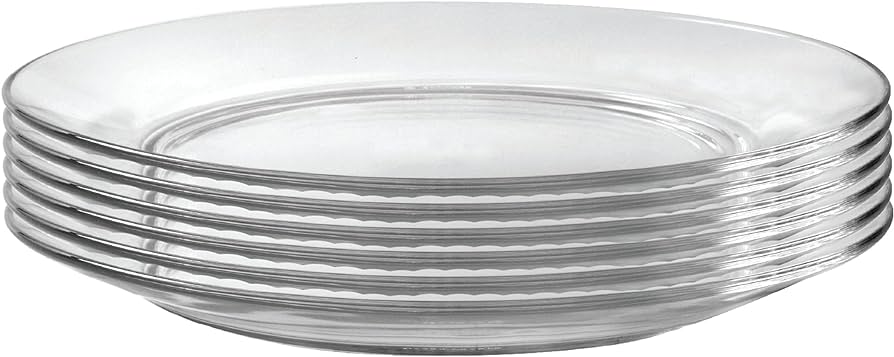 Duralex set f 6 Clear Soup Plate 23 cm