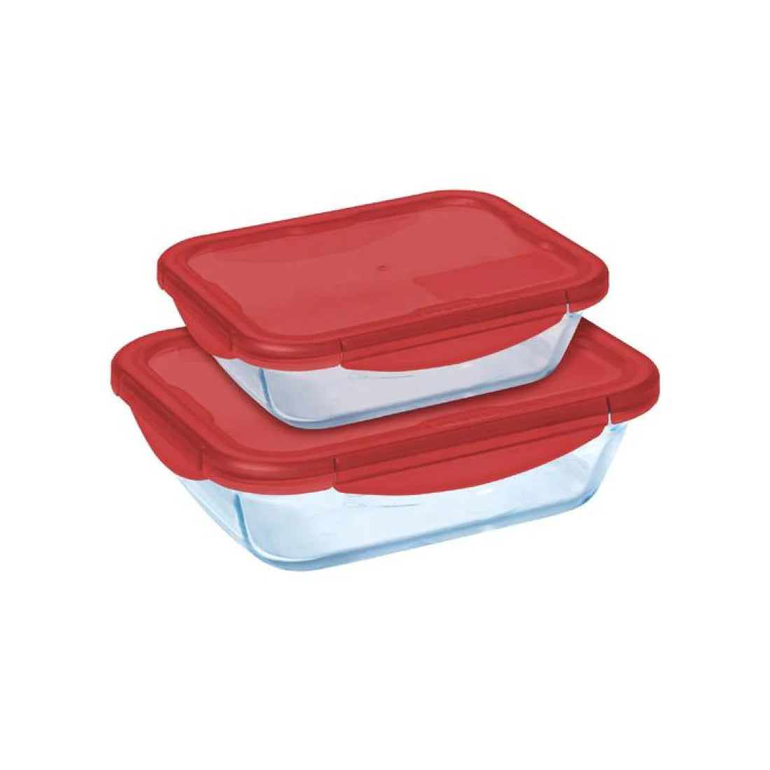 Pyrex Cook & Go 2 Piece Glass Food Storage Set