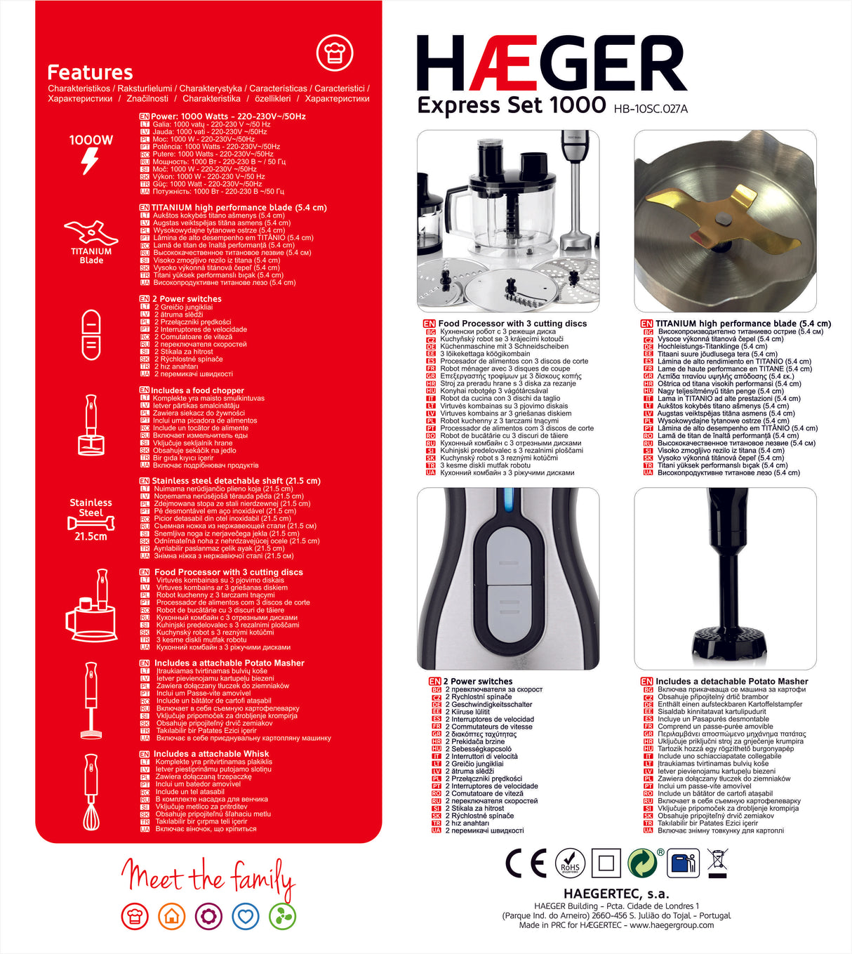 HAEGER EXTREME Set Hand Blender