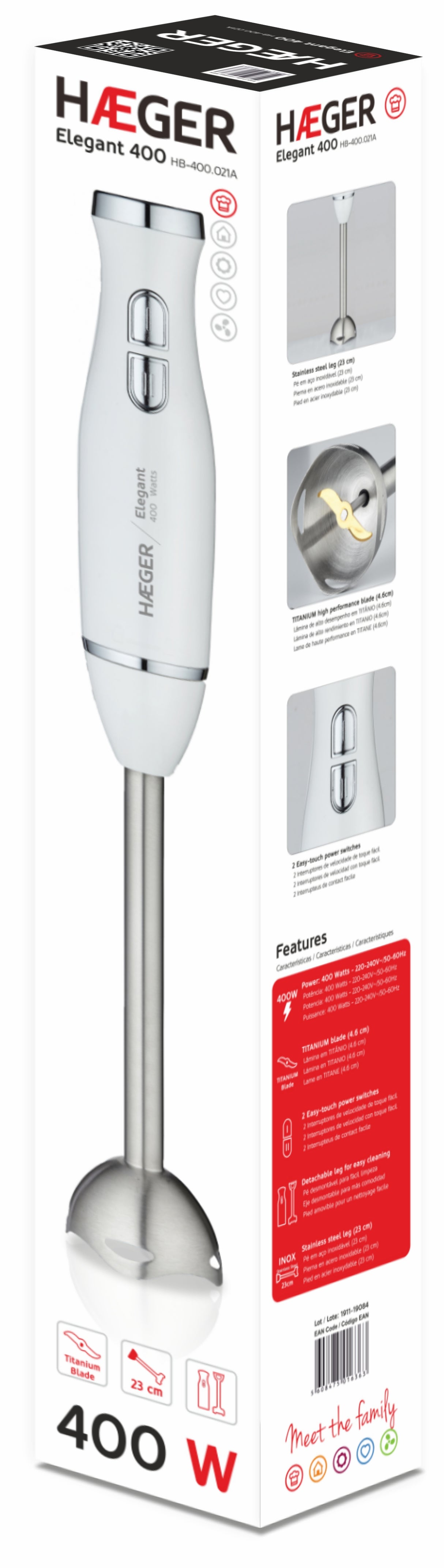 HAEGER Hand Blender ELEGANT