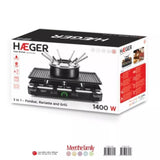 HAEGER  Fondue, Grill and Raclette Set