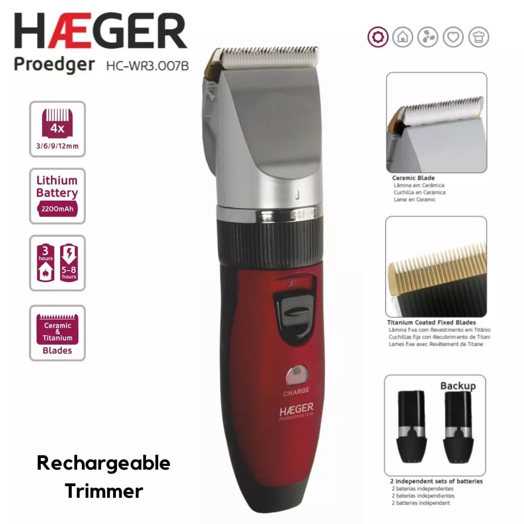 Haeger Short Hairs Proedger Hair Trimmer