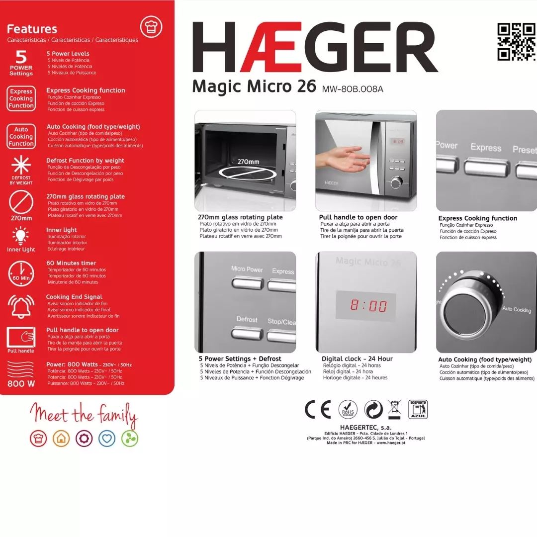 HAEGER Digital Microwave Oven