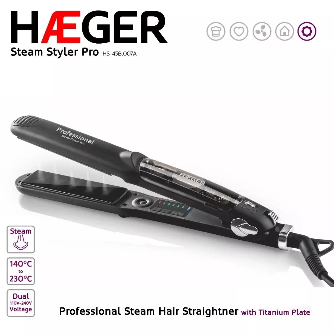 HAEGER STEAM STYLER PRO Hair Straightener