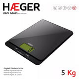 HAEGER Dark Glass kitchen scale