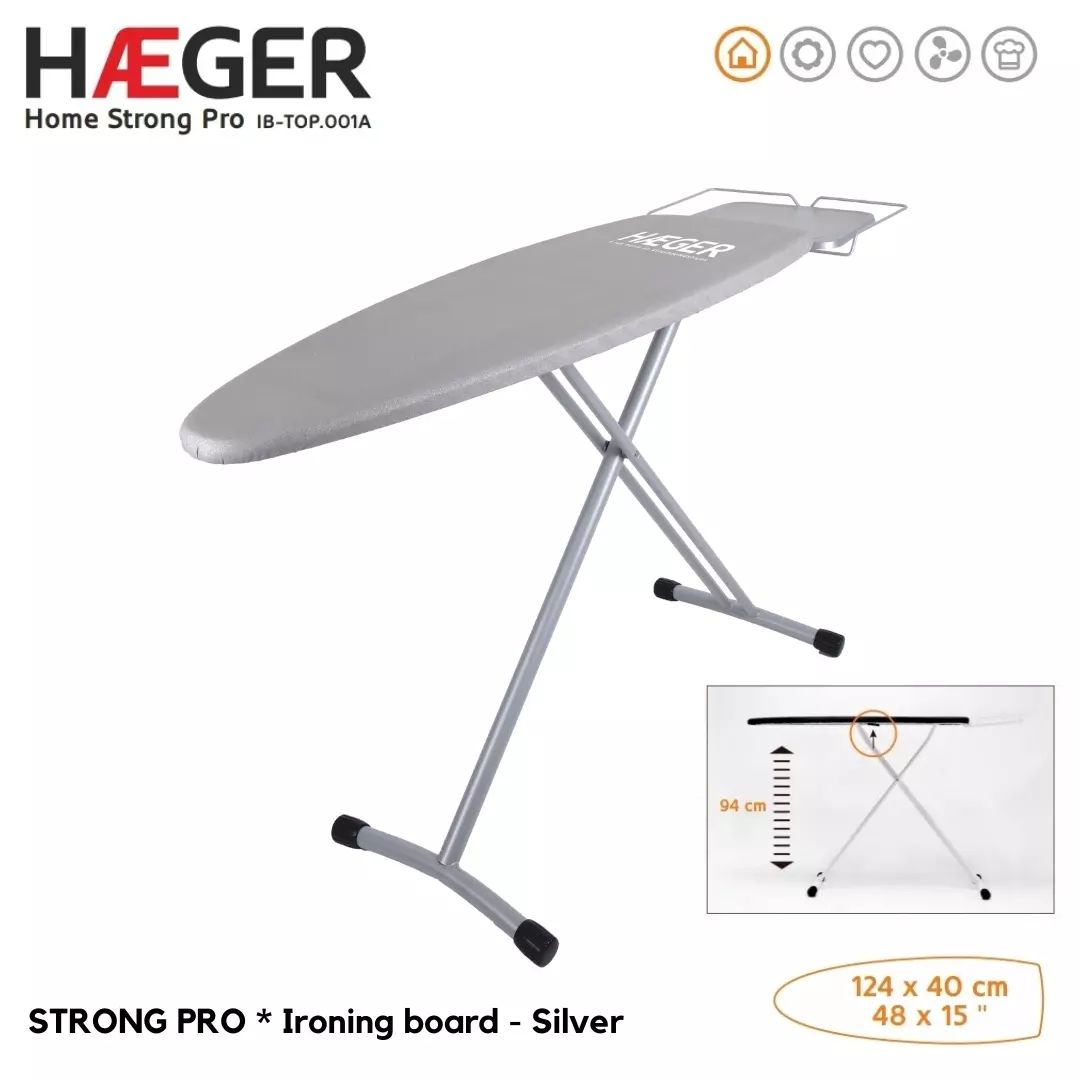 HAEGER Silver STRONG PRO Ironing Board