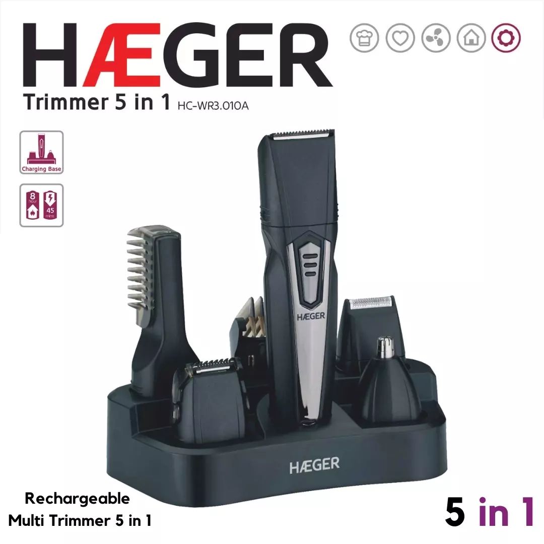 Haeger 5 In 1 Trimmer Hair Clipper