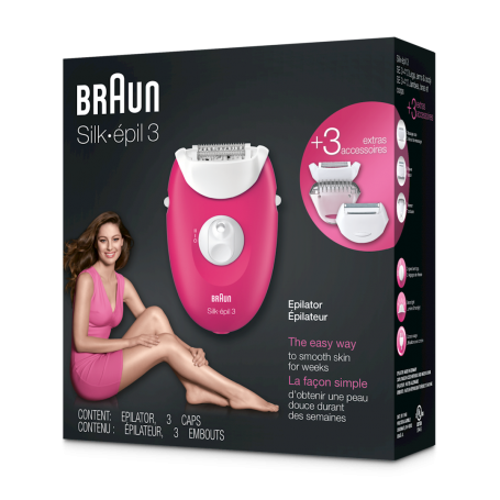 Braun Silk-Épil 3 Epilator For Long-Lasting Hair Removal SE3410