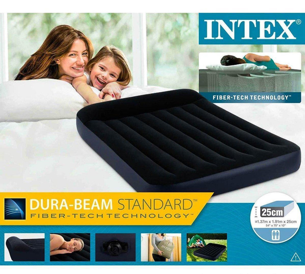 INTEX Queen DURA-BEAM PILLOW REST CLASSIC Airbed 152*203*25cm  S20