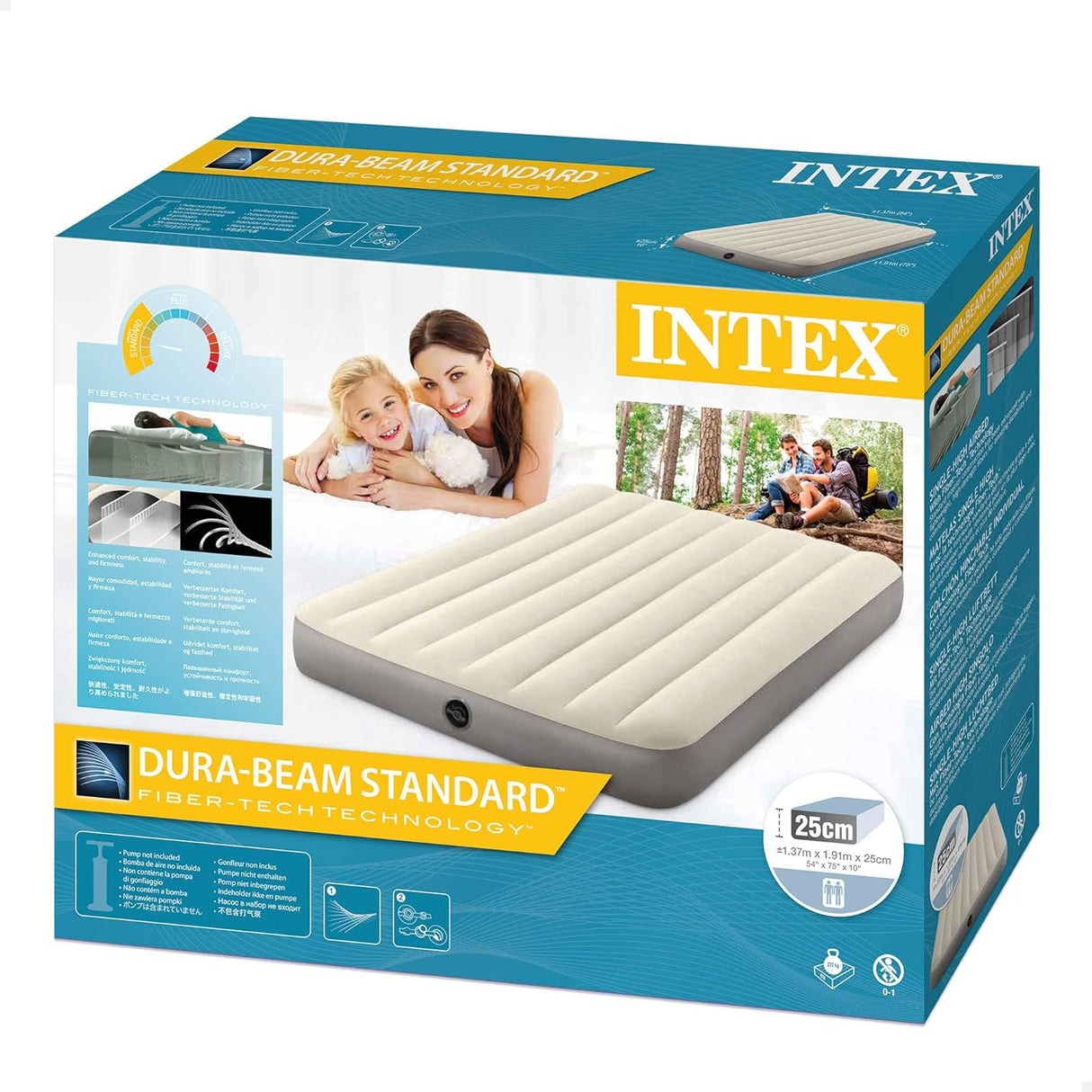 INTEX FULL DURA-BEAM SERIES DELUXE SINGLE HIGH AIRBED   S18