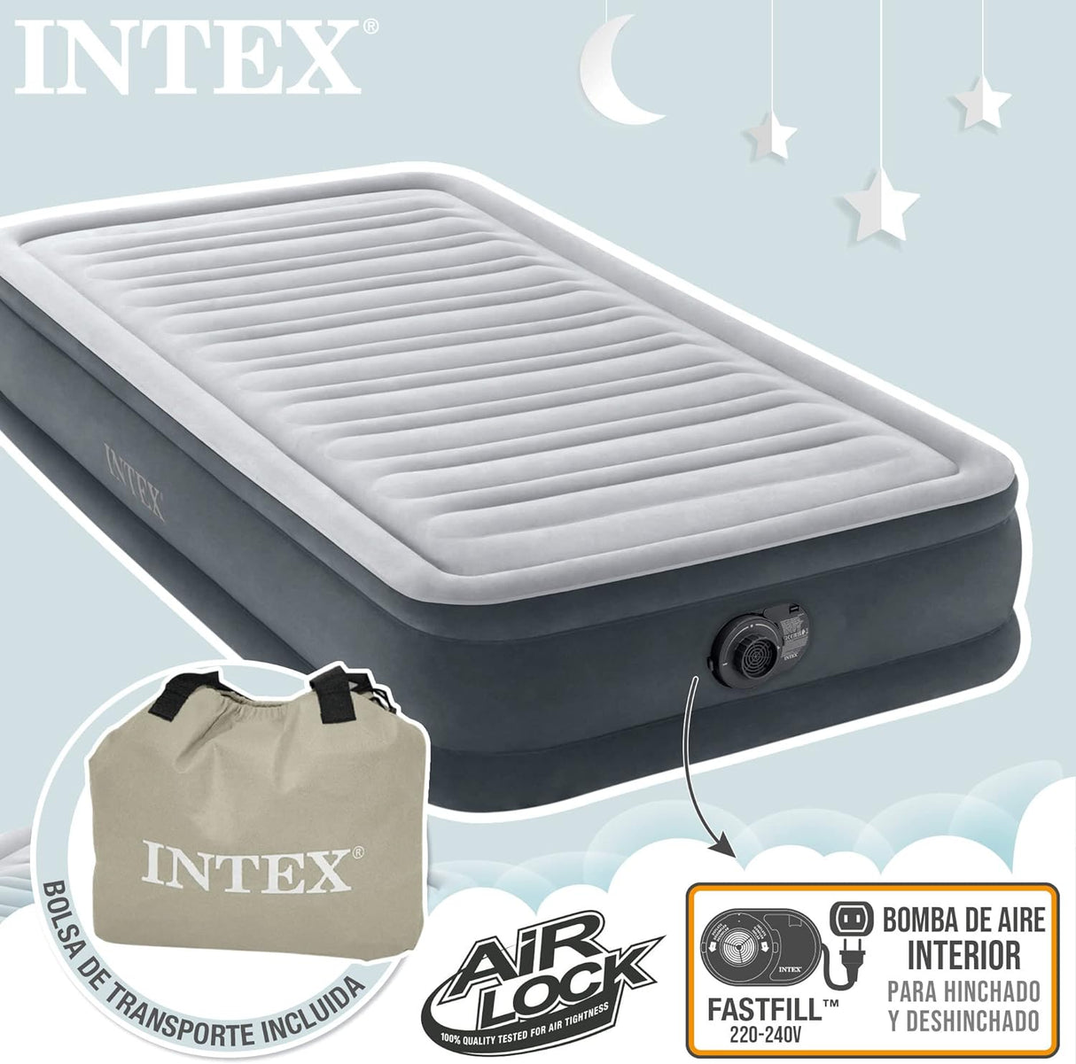 INTEX Twin DURA-BEAM  Mid-Rise Airbed  99*191*33cm   S20