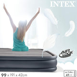 INTEX Twin Deluxe PILLOW REST Airbed W/ Fiber-Tech BIP