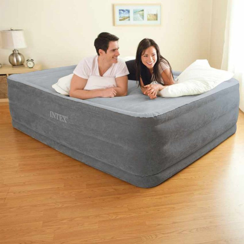 INTEX Queen COMFORT-PLUSH High- Rise Airbed W/ BIP  152*203*56cm  S20