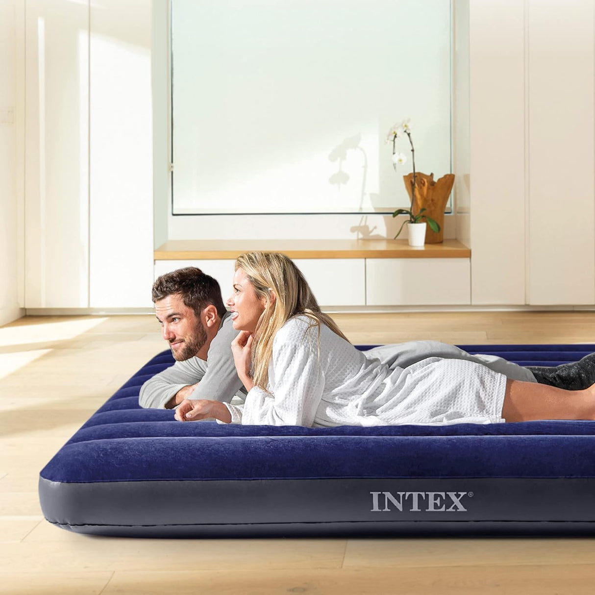 INTEX DURA-BEAM CLASSIC DOWNY Airbed W/ Hand Pump 152*203*25cm S20