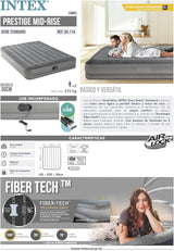 INTEX QUEEN DURA-BEAM PRESTIGE AIRBED WITH USB PUMP  2.03 x 1.52 x 0.30