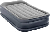 INTEX Twin Deluxe PILLOW REST Airbed W/ Fiber-Tech BIP