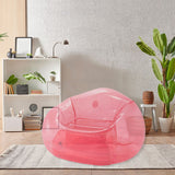 INTEX TRANSPARENT PINK BEANLESS BAG CHAIR Size: 127 x 137 x 74 cm