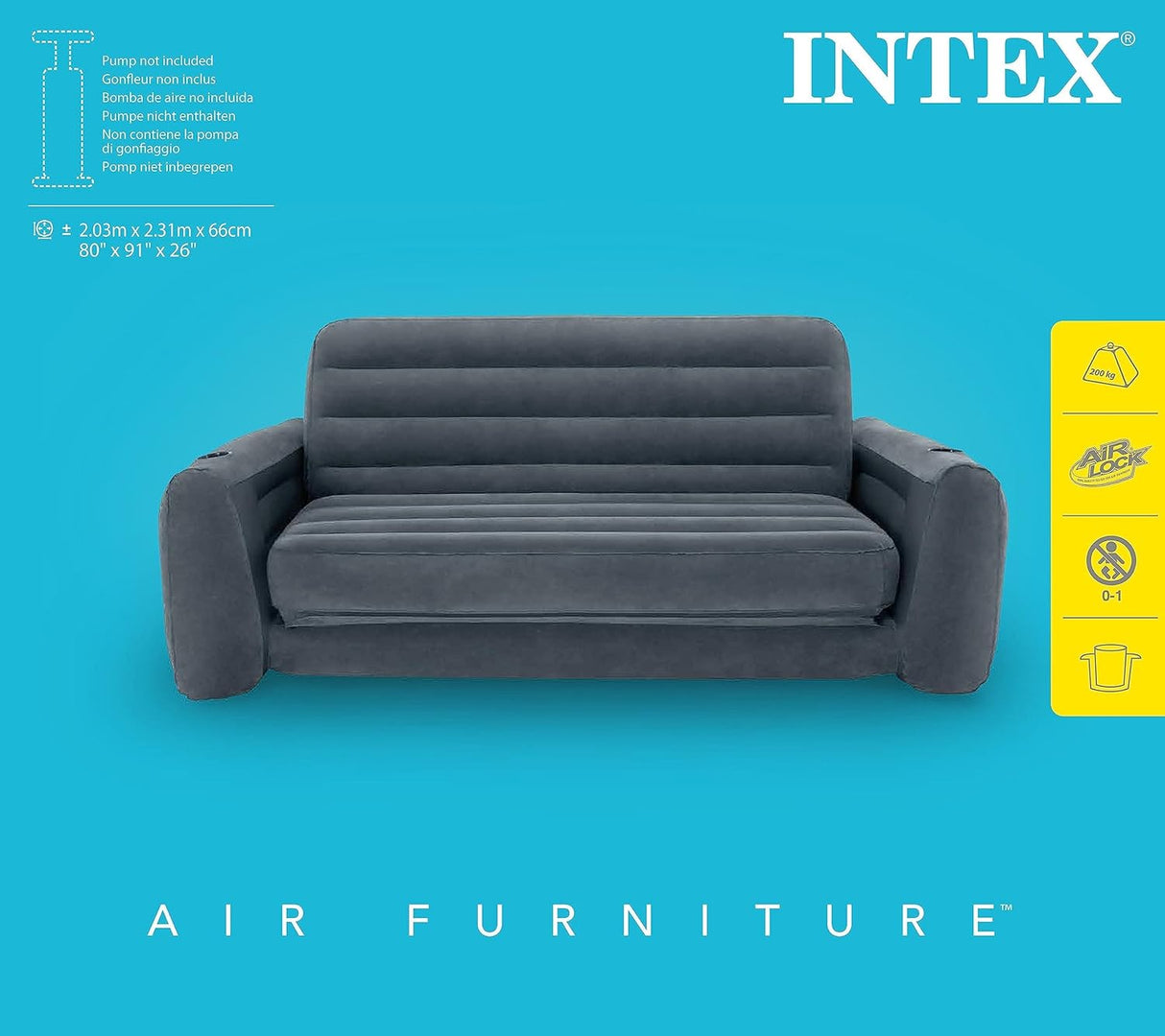 INTEX Pull Out SOFA   203*224*66cm S20