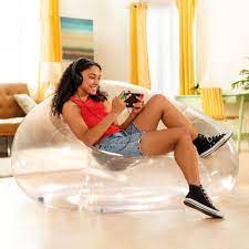 INTEX TRANSPARENT BEANLESS BAG CHAIR Size: 137 cm x 127 cm x 74 cm