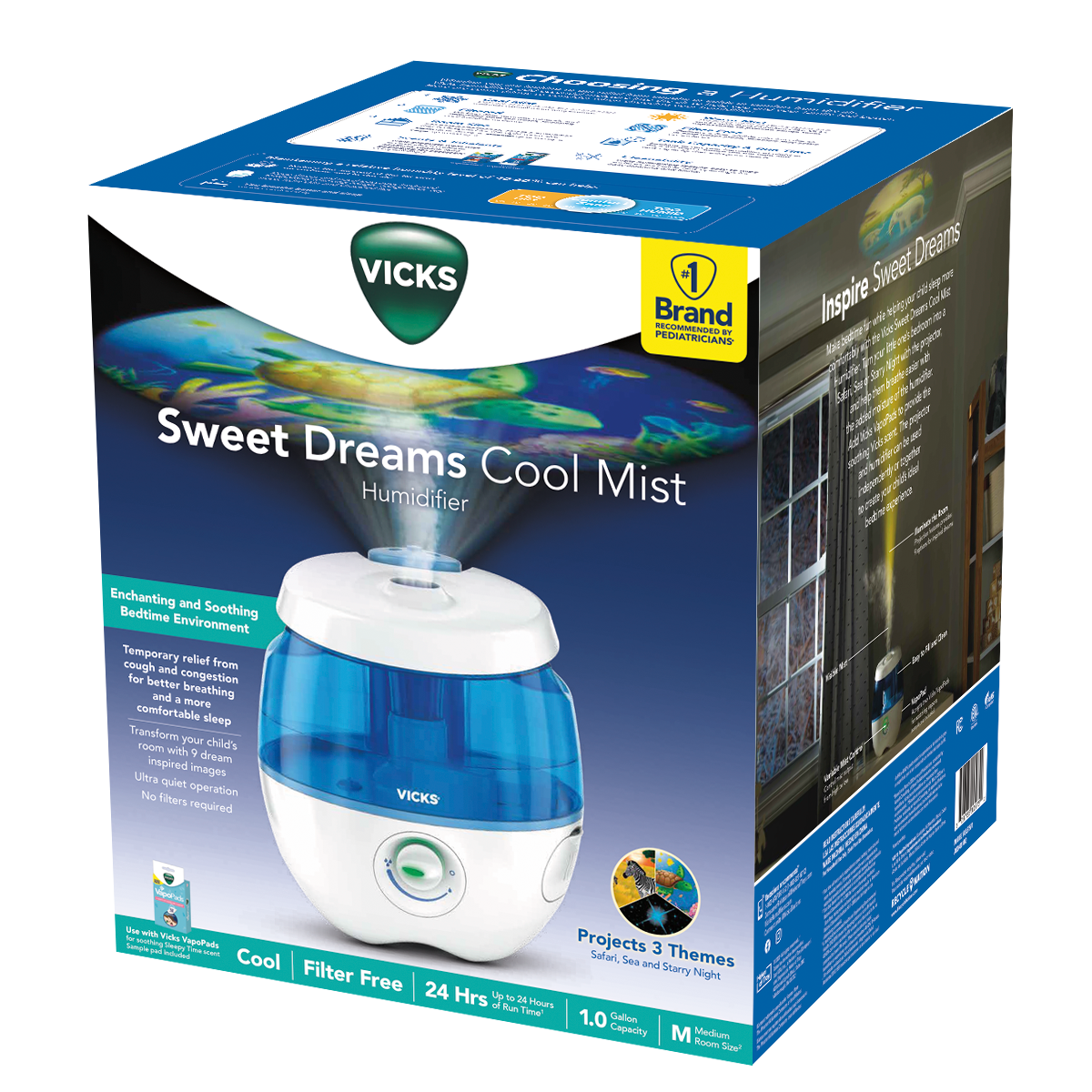 Vicks & Honeywell Sweet Dreams Cool Mist Ultrasonic Humidifier